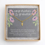 Load image into Gallery viewer, Graduation Cross Necklace Gift for Her, Christian Graduation Gift, Faith Necklace for Graduate, Gold Cross Necklace, Senior Gift
