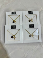 Load image into Gallery viewer, Initial and Bow Necklace

