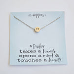 Load image into Gallery viewer, Teacher Appreciation Necklace with Gold Heart Charm
