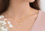 Load image into Gallery viewer, Graduation Cross Necklace Gift for Her, Christian Graduation Gift, Faith Necklace for Graduate, Gold Cross Necklace, Senior Gift
