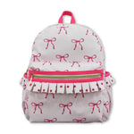 Load image into Gallery viewer, Pink Bow Ruffle Backpack
