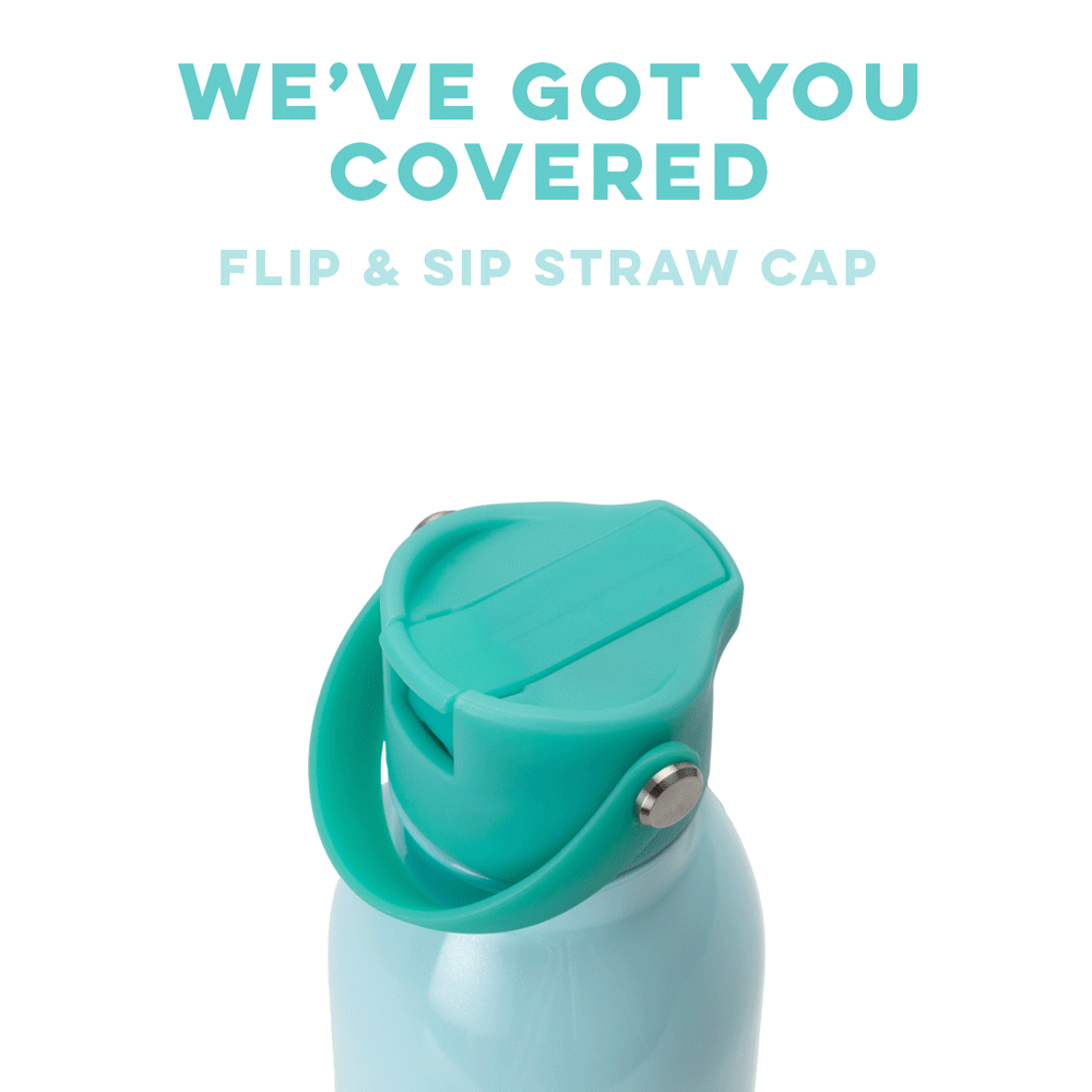 Flip + Sip Water Bottle  Matte Grey